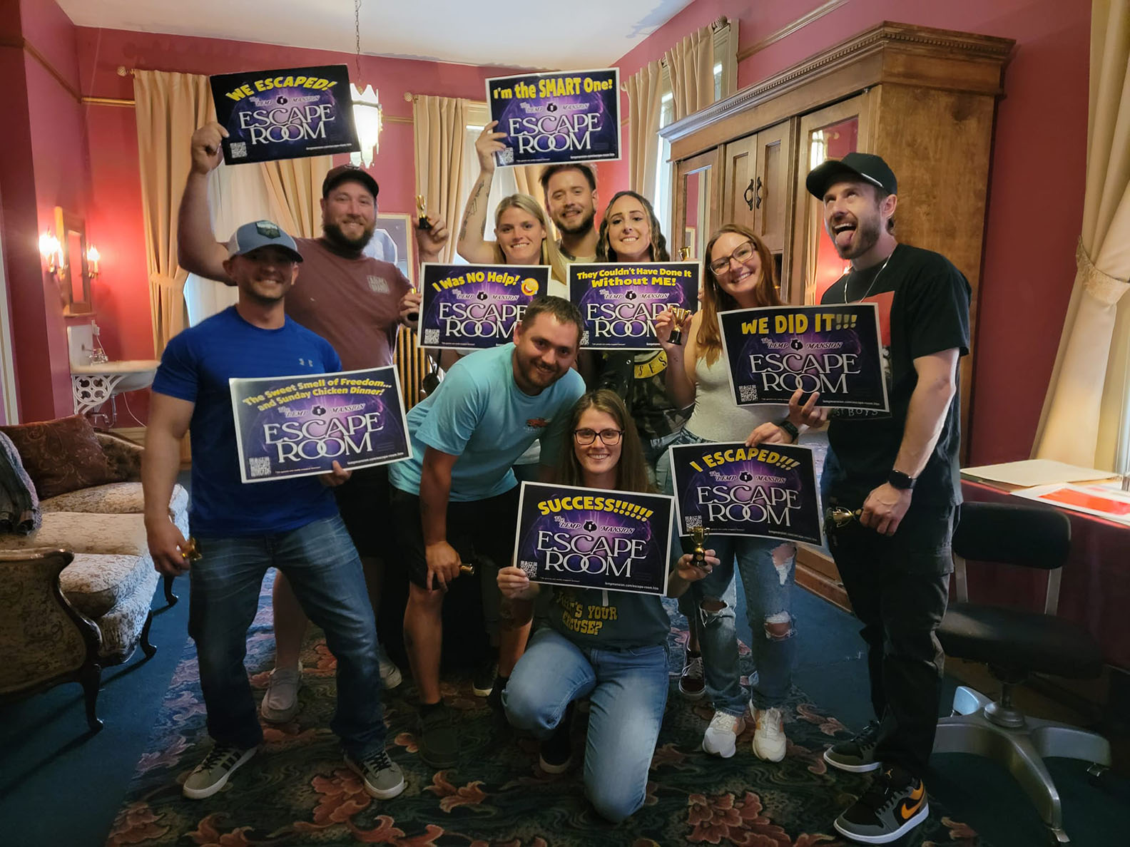 lemp mansion Escape Room winners